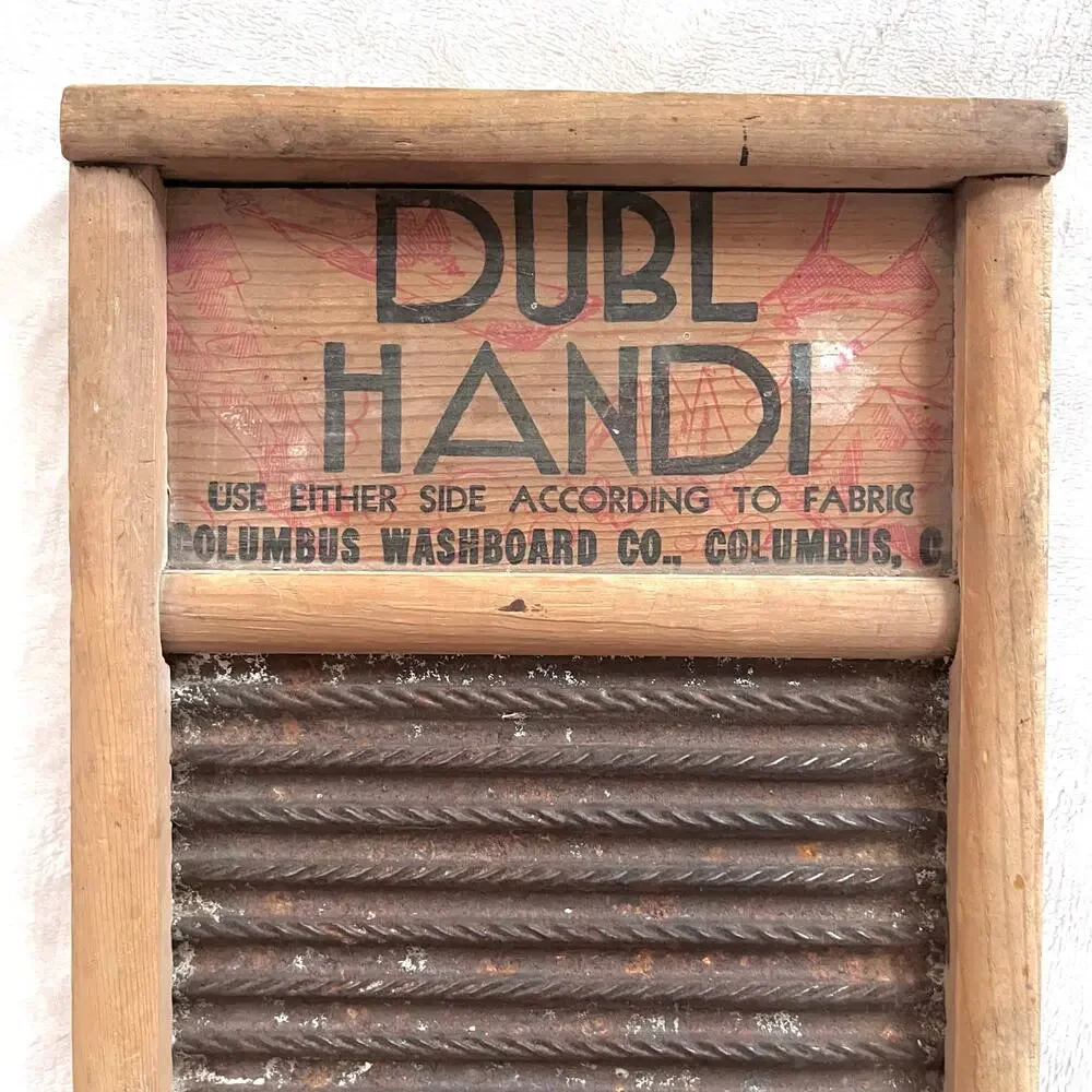Vintage Dubl Handi Washboard Columbus Ohio Rustic Farmhouse Cabin Cottage